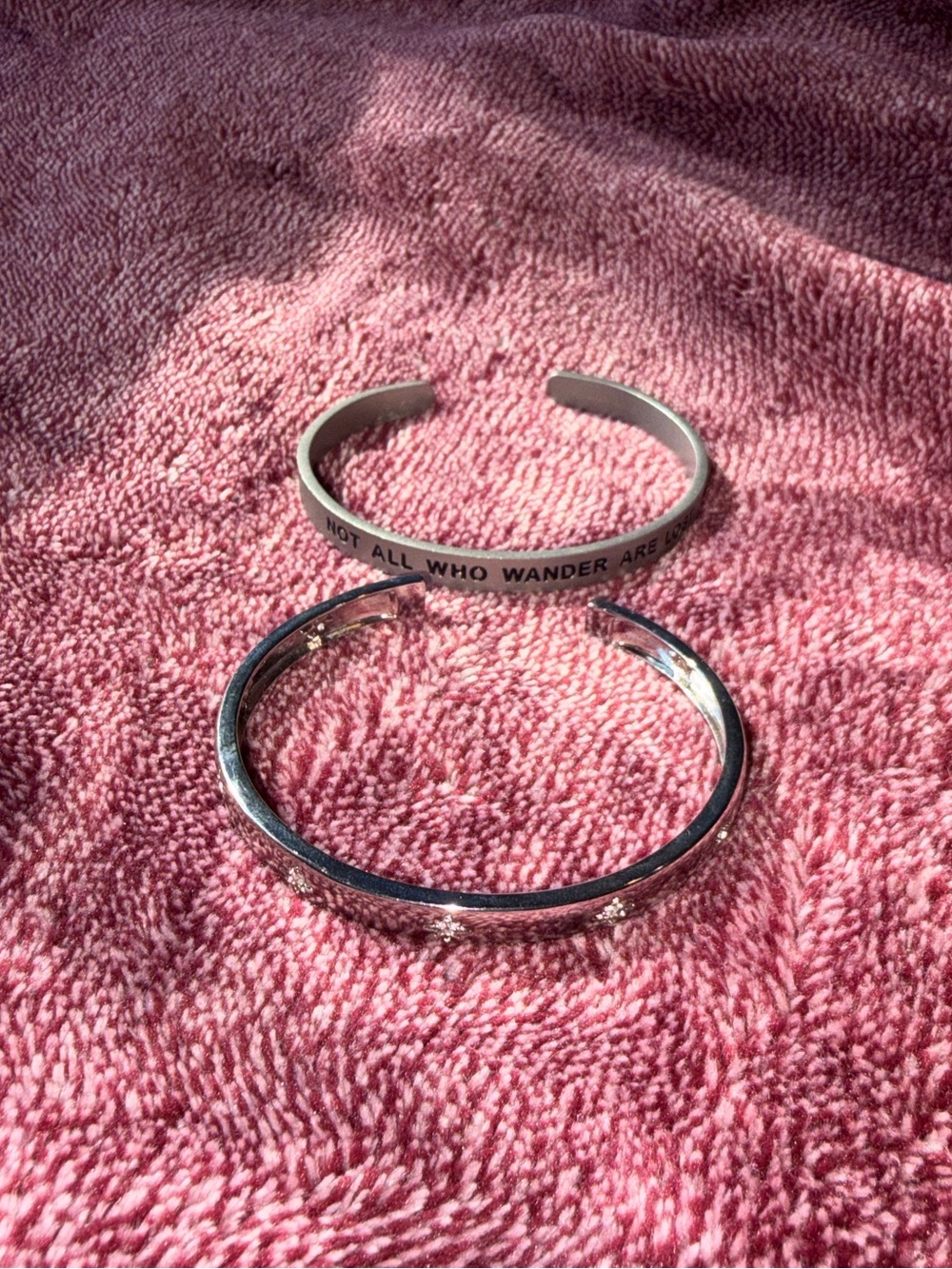 Two Silver Bangles - Picture 2 of 2